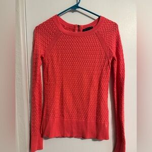 American Eagle Outfitters Coral Crewneck Textured Sweater